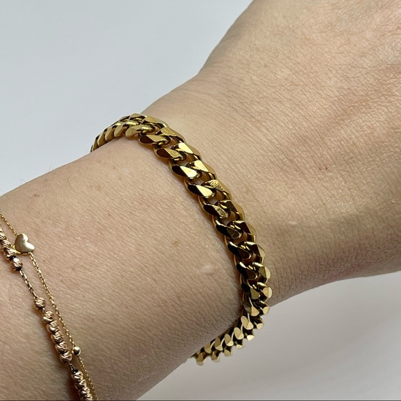 Stainless Steel Flat Curb Adjustable Chain Bracelets - High Quality - Picture 8 of 10